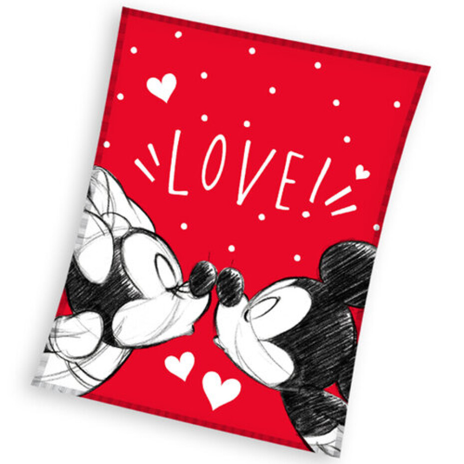 Carbotex Dětská deka Mickey a Minnie Mouse Love, 130 x 160 cm - main (0)