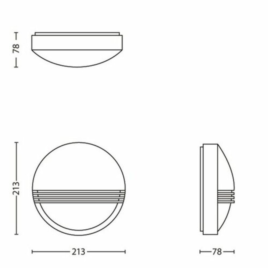 Philips 17296/30/16 Yarrow Venkovní nástěnné LED svítidlo 21 cm, černá - main (4)