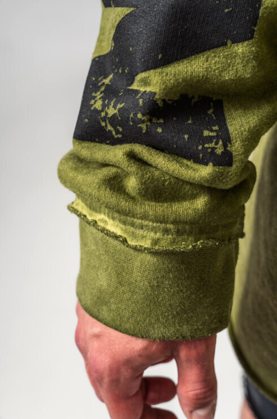 Pánská mikina Nebbia  Washed-off Oversized Pullover Hoodie NO BS Green M - main (1)