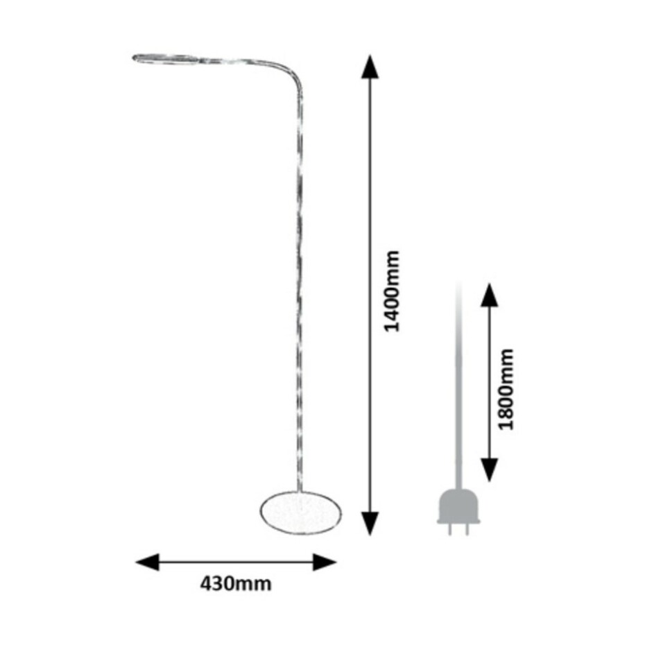 Rabalux 74010 stojací LED lampa Adelmo, 10 W, šedá - main (5)
