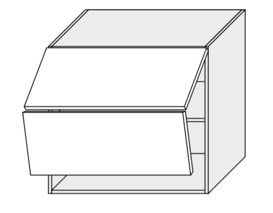 ArtExt Kuchyňská skříňka horní, W8B / 80 Aventos Tivoli Barva korpusu: Grey - main (1)