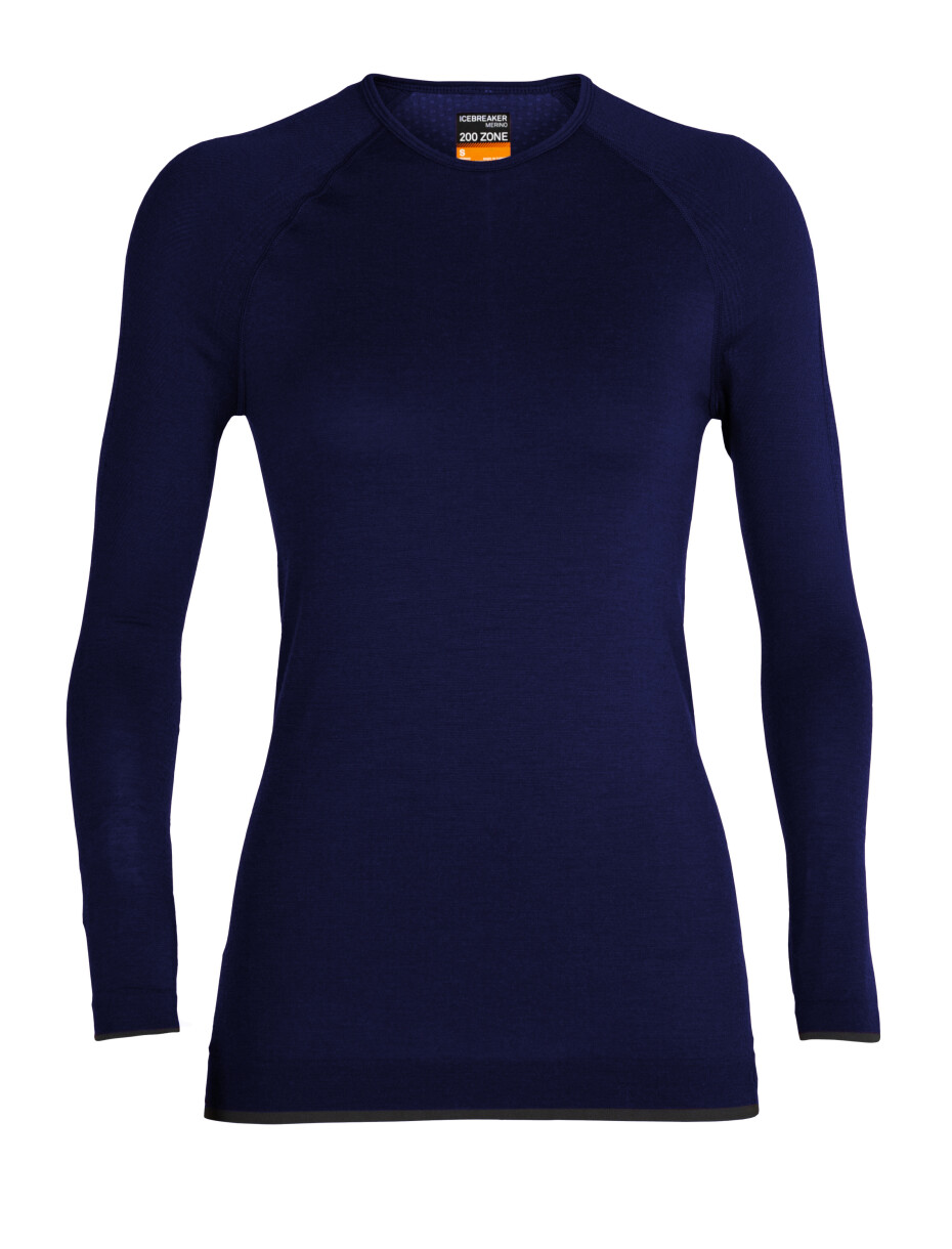 Icebreaker Wmns 200 Zone Seamless LS Crewe Royal Navy - main (0)