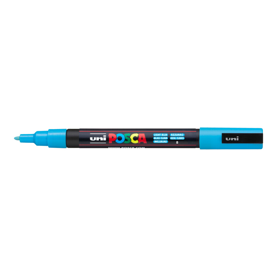 Posca popisovač PC-3M, 0,9 - 1,3 mm, světle modrá (8) - main (0)