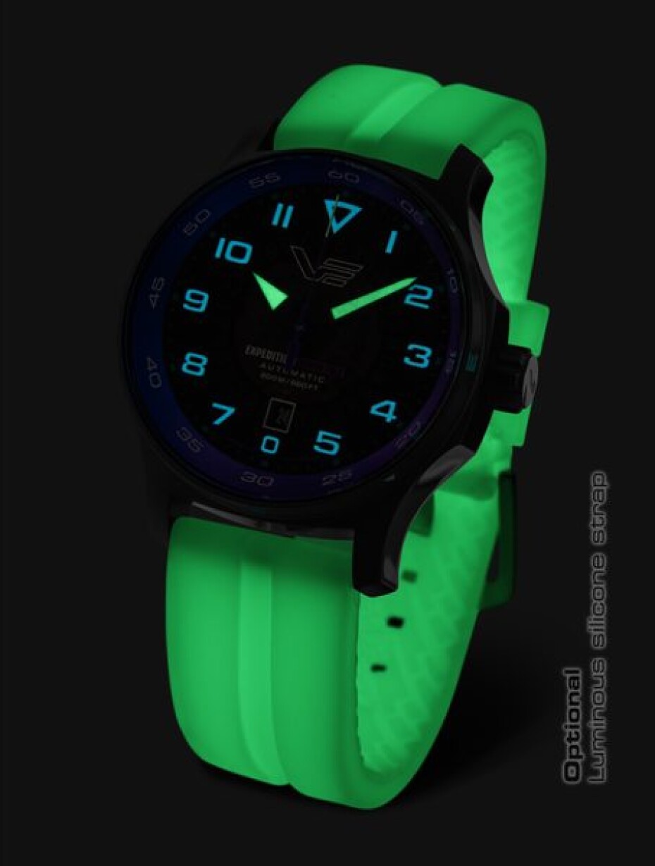 Vostok Europe Expedition South Pole Automatic Line YN55-592A759S - Bílý silikonový řemínek (luminiscenční) - main (4)