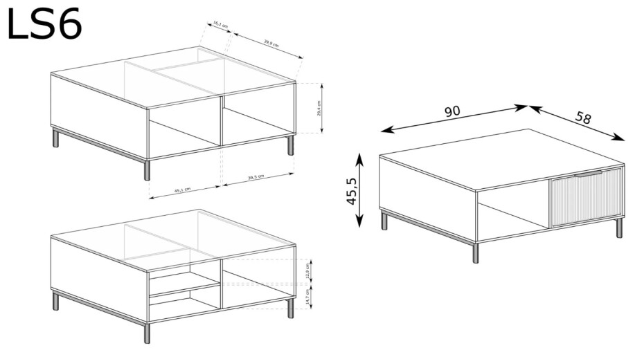 JarStol Konferenční stolek LINKaSTYLE LS-6 | béžová - main (5)