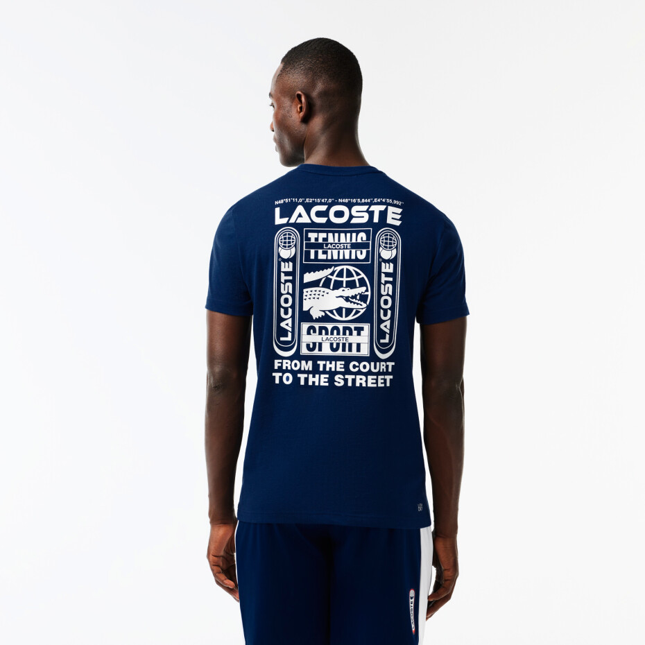Pánské tričko Lacoste  Training Medvedev T-Shirt Methylene XL - main (1)