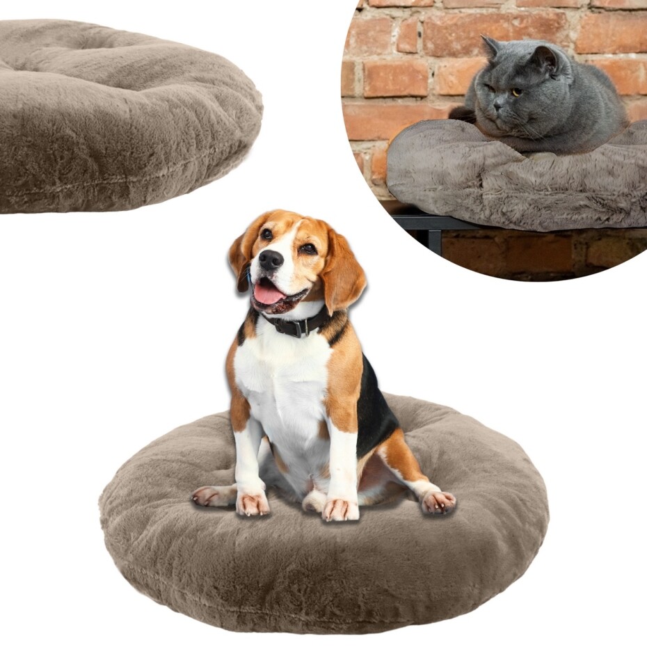 Domarex Pelíšek pro psy IVY PLUSH béžová, pr. 65 cm - main (1)