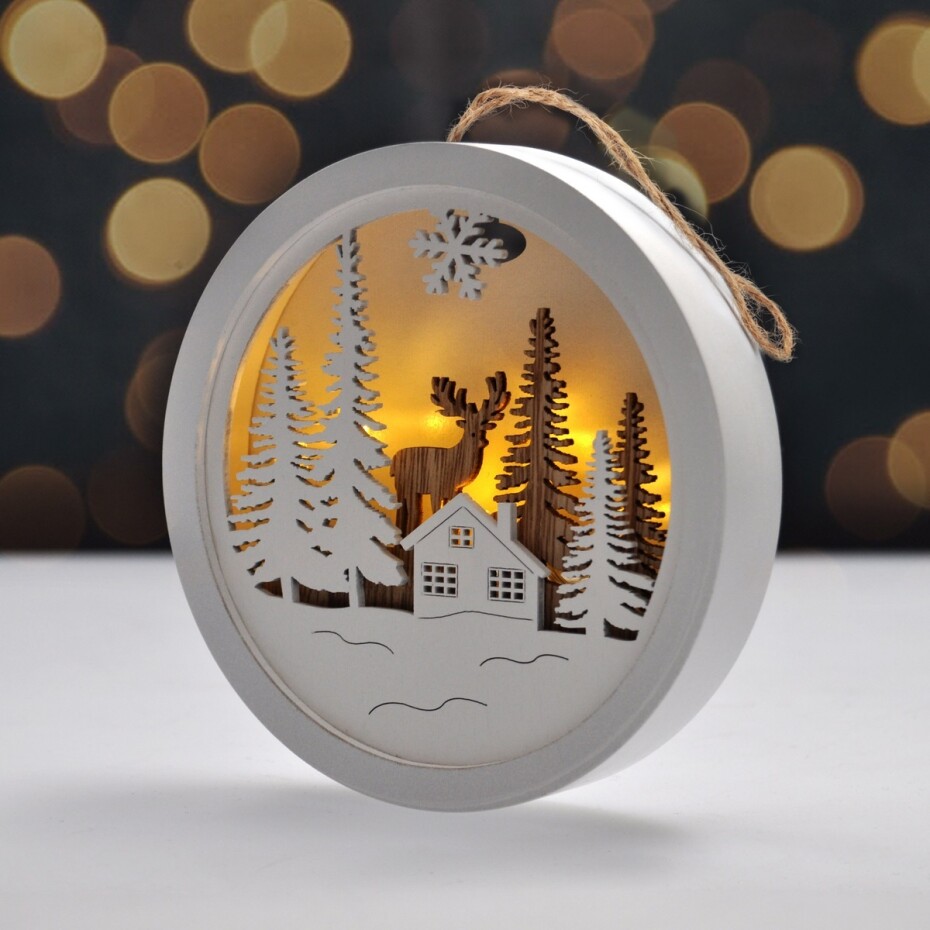 Solight Dekorativní LED obrázek Winter time - main (1)
