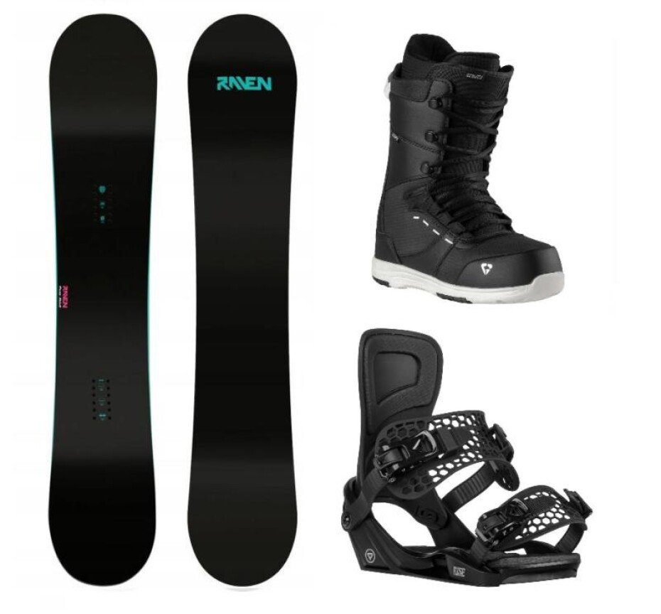 Raven Pure mint dámský snowboard + Gravity Rise black vázání + Gravity Bliss black/white boty - main (0)