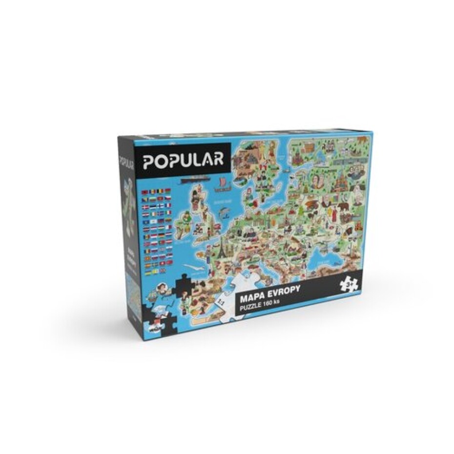 Popular Puzzle Mapa Evropy, 160 dílků - main (1)