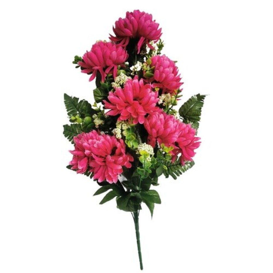Umělá dekorativní kytice Chryzantéma, fialová, výška 60 cm - main (0)