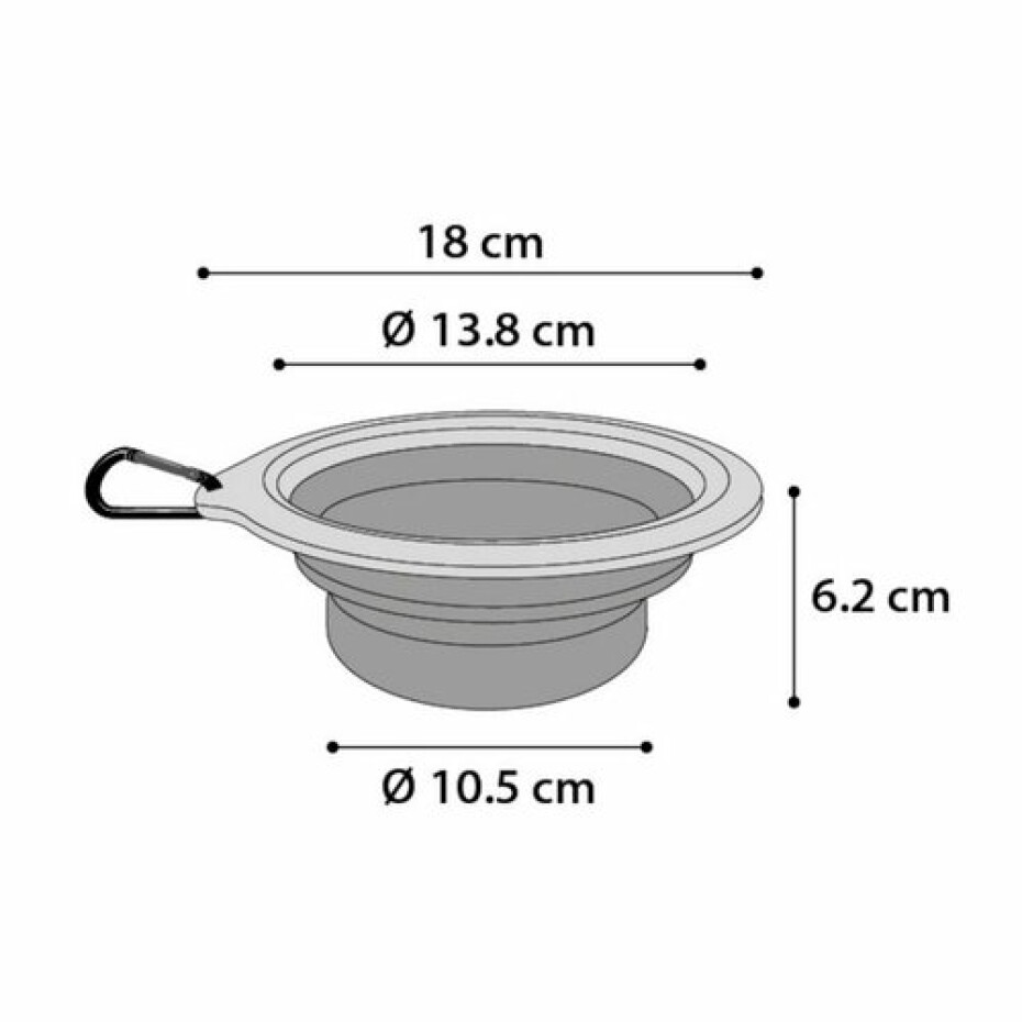 Flamingo Cestovní miska silikonová 625 ml, modro/šedá - main (1)