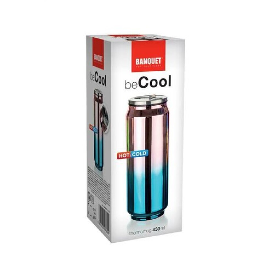 Banquet Termoska BE COOL 430 ml, zlatorůžová a modrozelená - main (1)