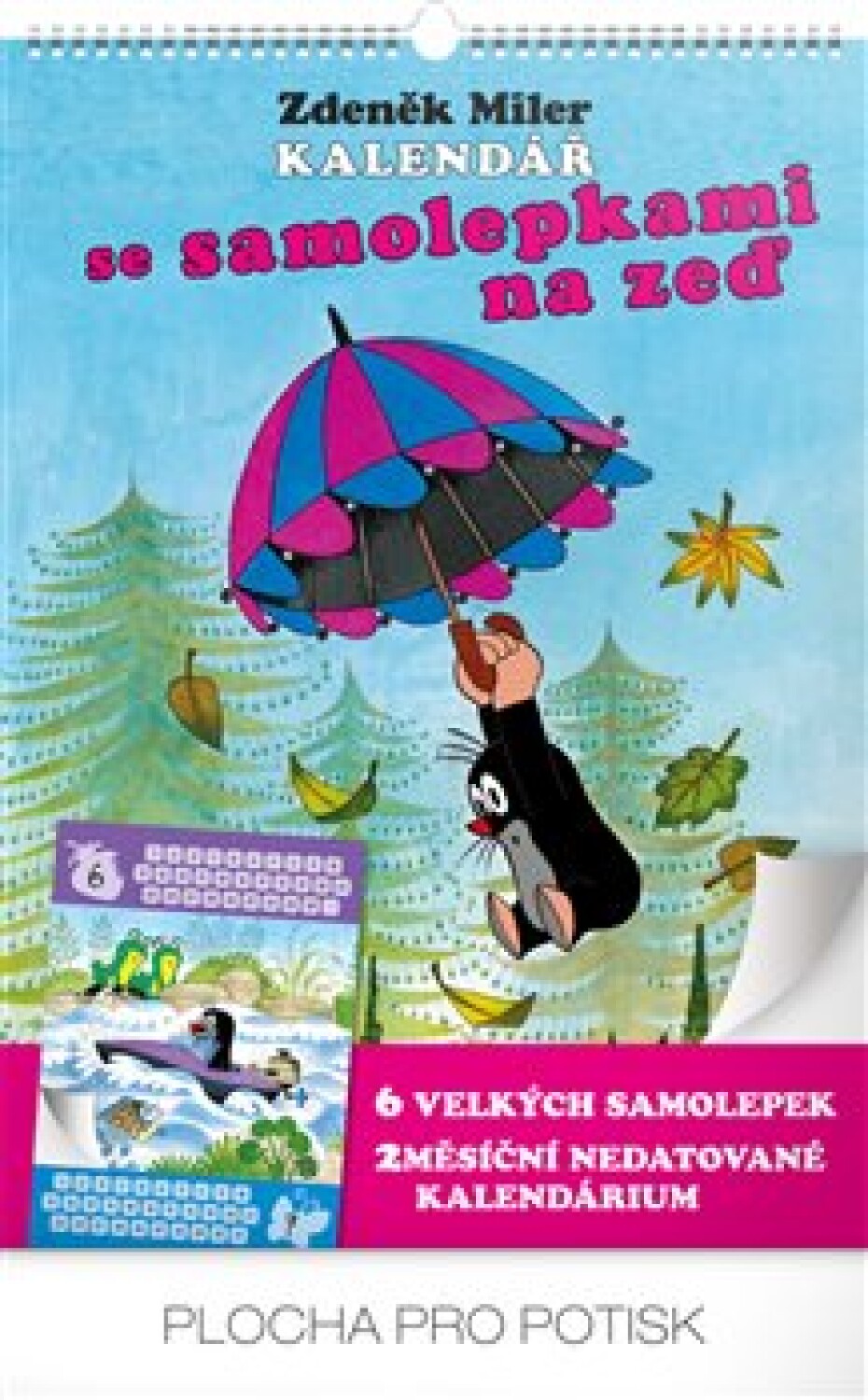 Nástěnný kalendář Krteček, se samolepkami - main (0)