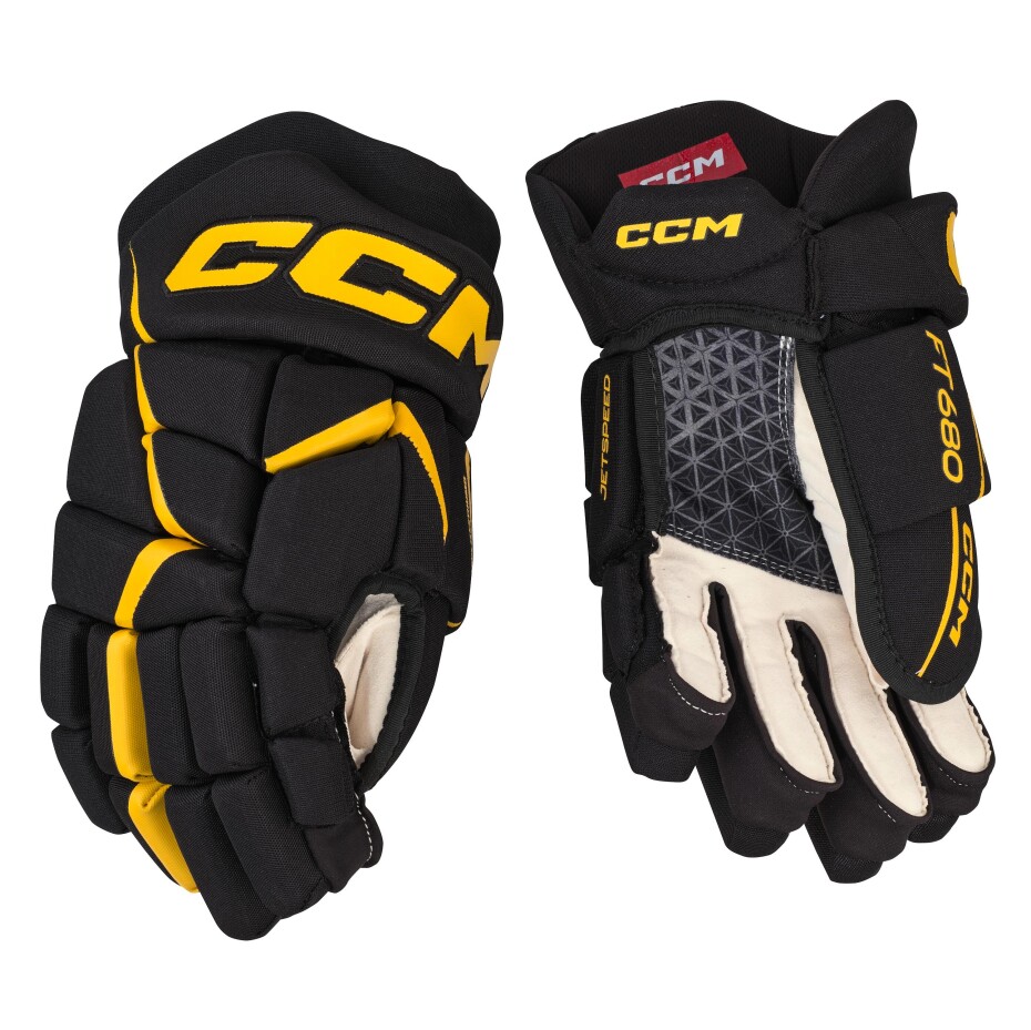 Hokejové rukavice CCM JetSpeed FT680 Black/Sunflower Junior 12 palců - main (0)