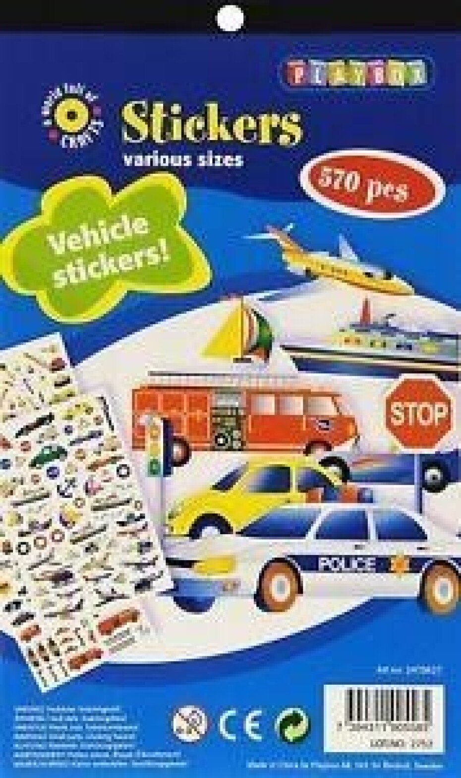 Playbox Velká sada samolepek - Vozidla 570 ks - main (0)