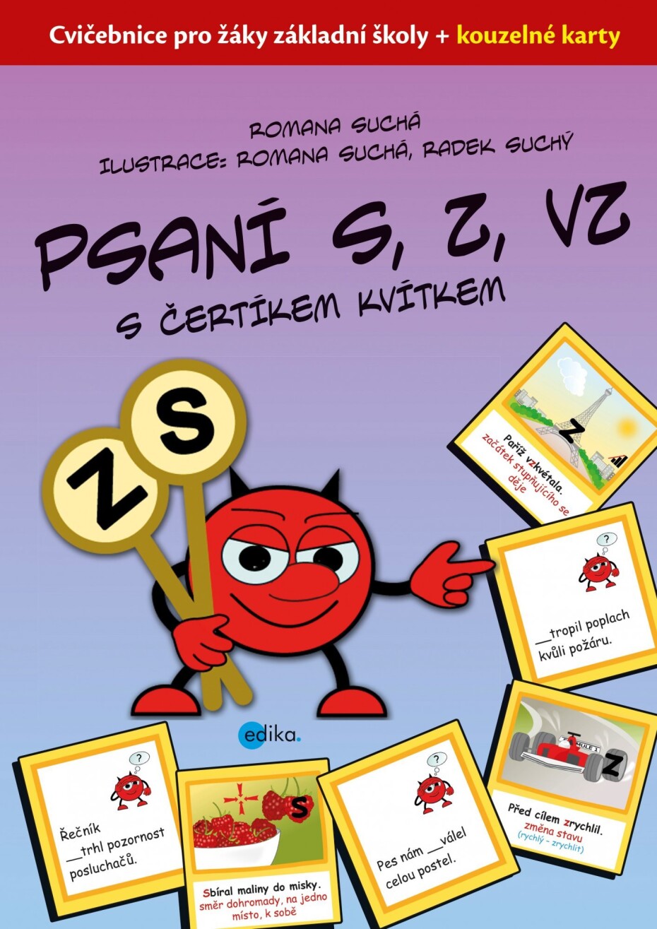 Psaní S, Z, VZ s čertíkem Kvítkem - Romana Suchá - main (0)