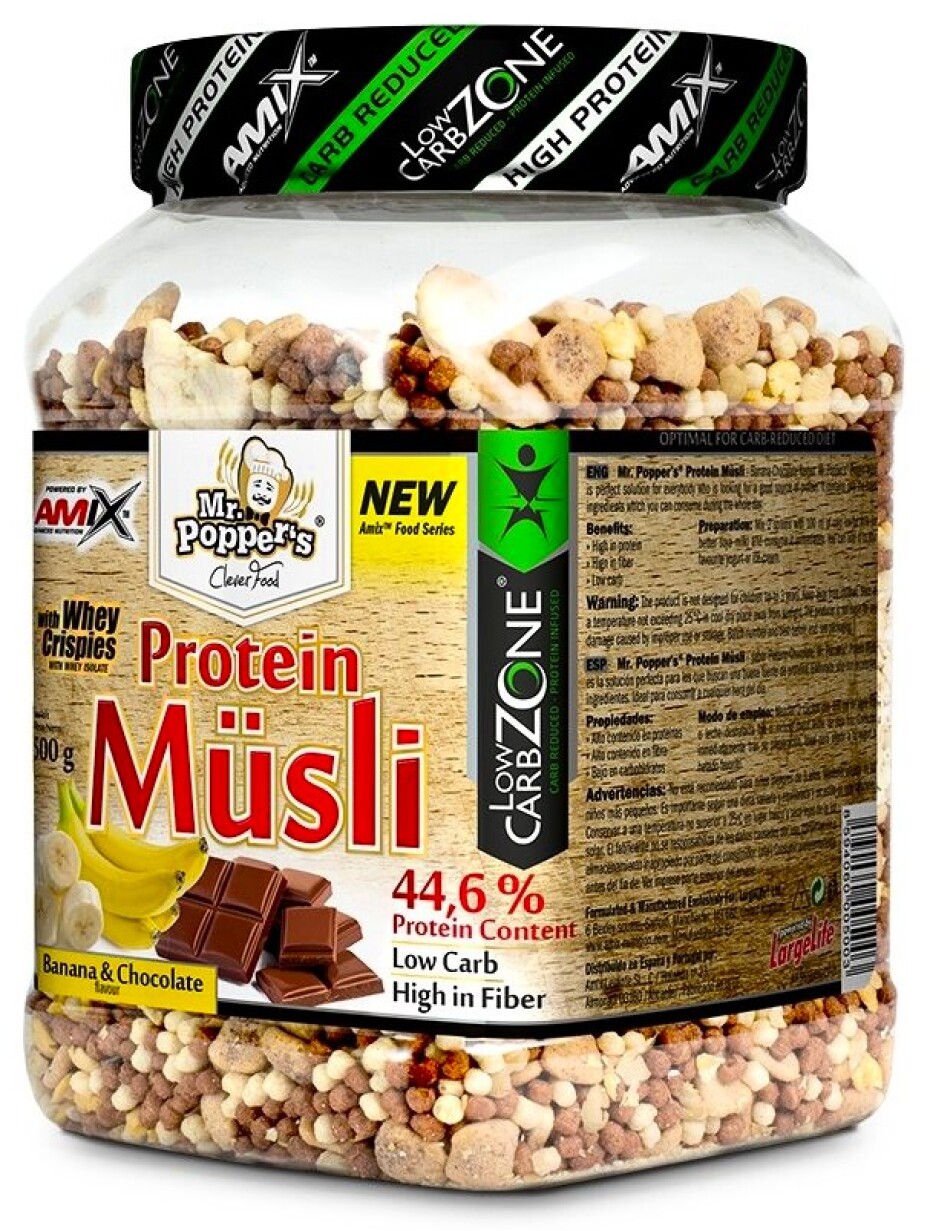 Amix Nutrition Protein Müsli 500 g banán - čokoláda - main (0)