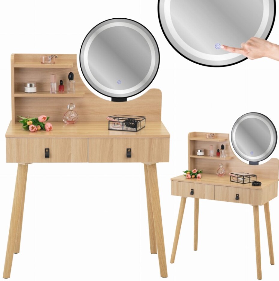 ArtJum Toaletní stolek SCANDI 3 béžová | CM-324343 - main (1)