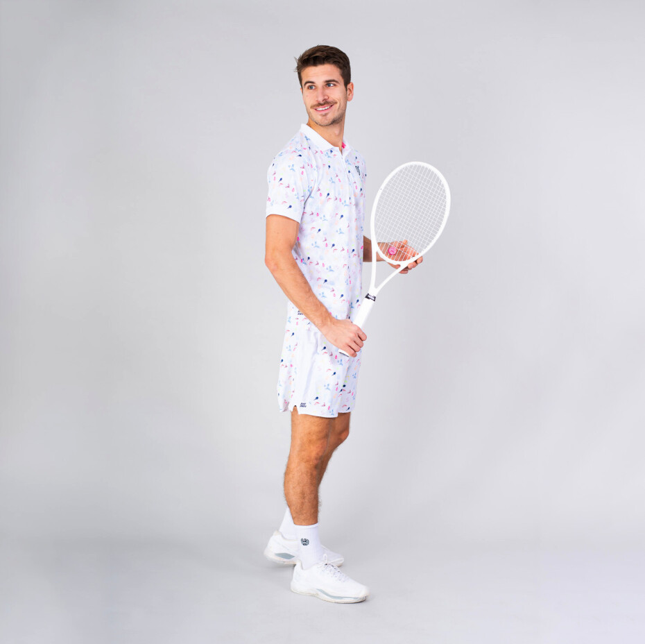 Pánské tričko BIDI BADU  Idir Tech Polo White S - main (2)
