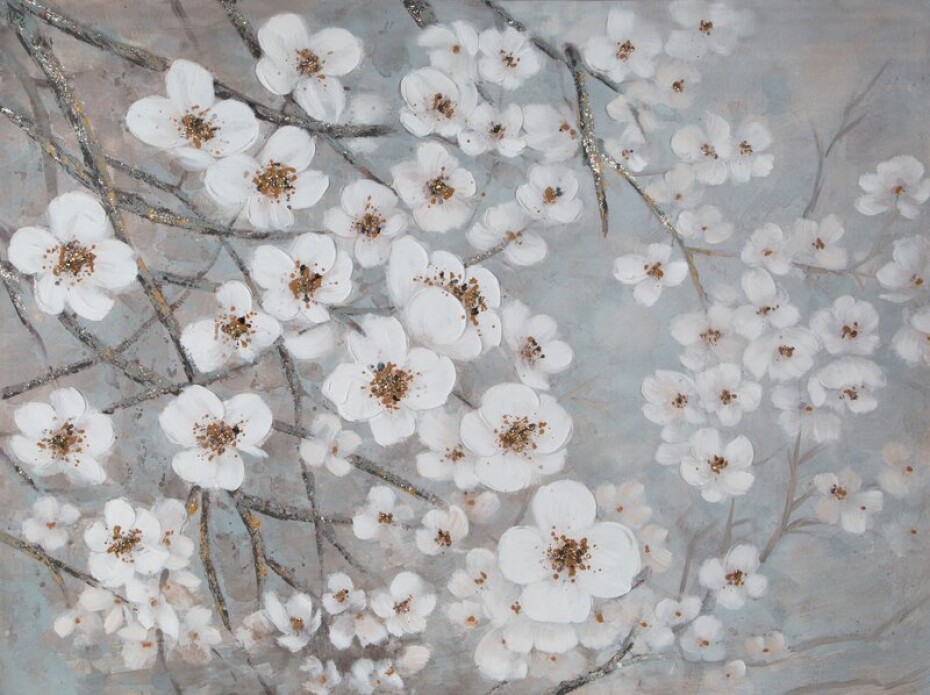 ArtFir Obraz KVĚTINY 507 | bílá 120 x 90 cm - main (0)