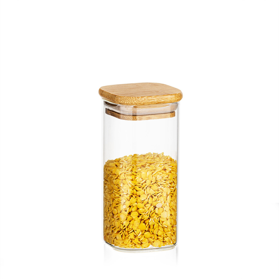 4Home Skleněná dóza na potraviny s víkem Bamboo, 300 ml, 300 ml - main (1)