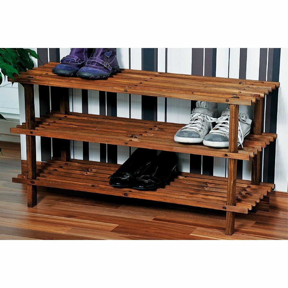 Kesper 69733 Botník se 3 policemi, tmavá, 77 x 40 x 26 cm - main (1)