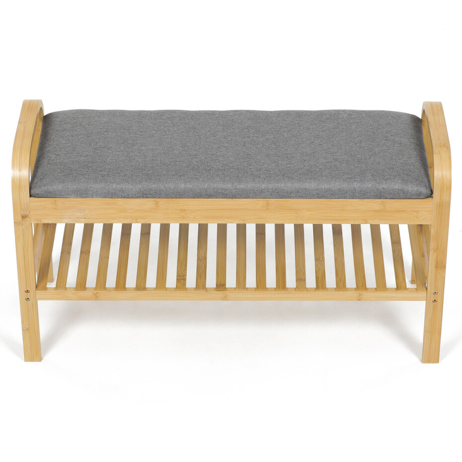 Autronic DR-N1016 GREY2 Botník s taburetem, 91 x 51 x 34 cm - main (1)