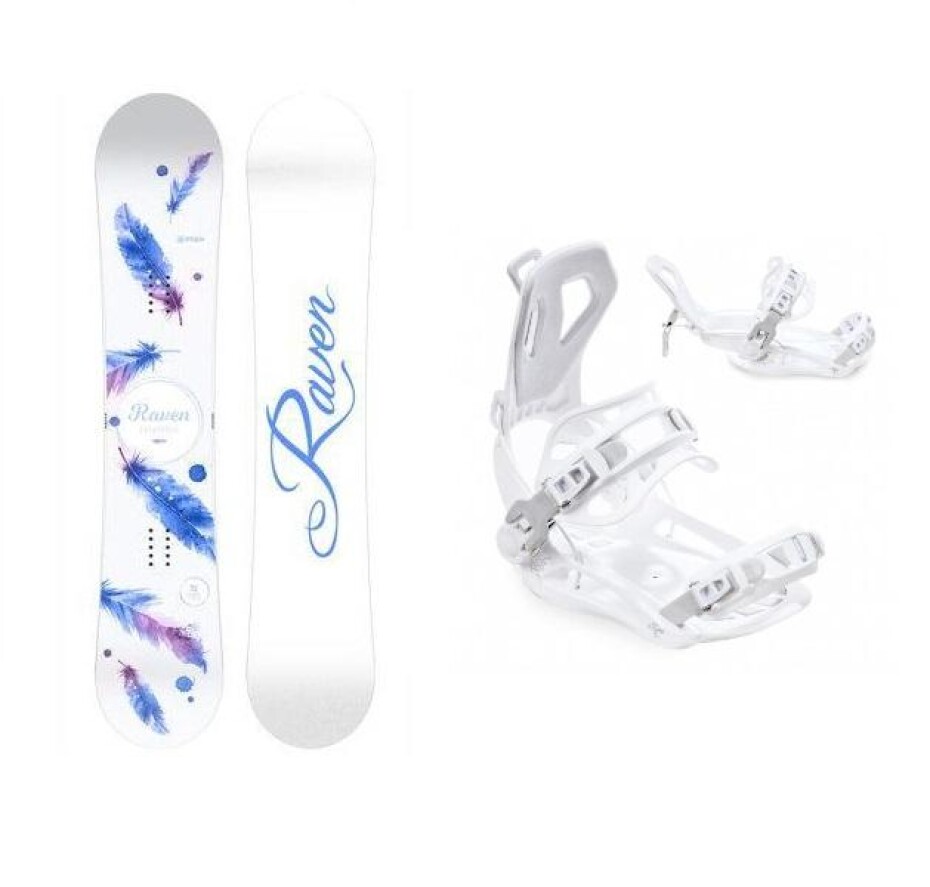 Raven Mia White dámský snowboard + Raven FT360 white vázání - main (0)