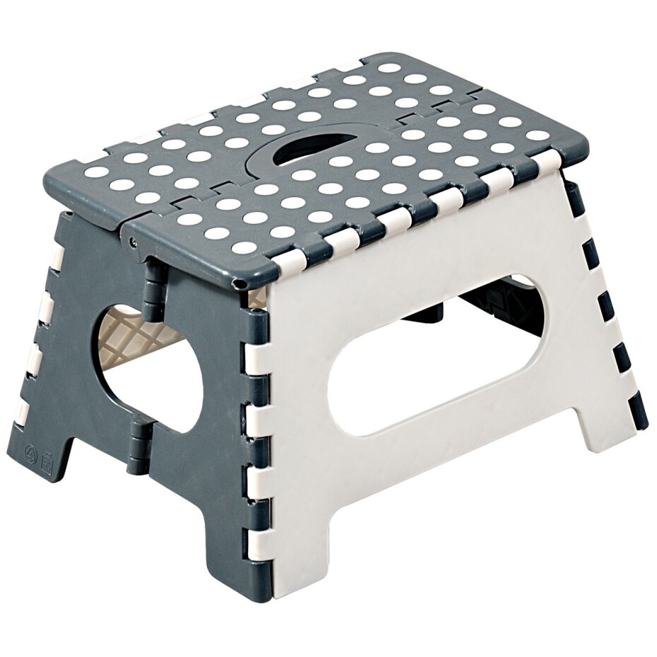 Kesper 70533 Skládací stolička, bílá/šedá, 35 x 22 x 27 cm - main (0)