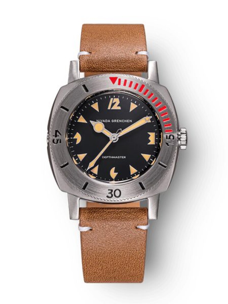 Nivada Grenchen Depthmaster Pacman 14105A - Brown Leather - main (0)