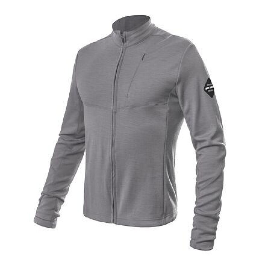 SENSOR MERINO UPPER mikina celozip šedá - main (0)