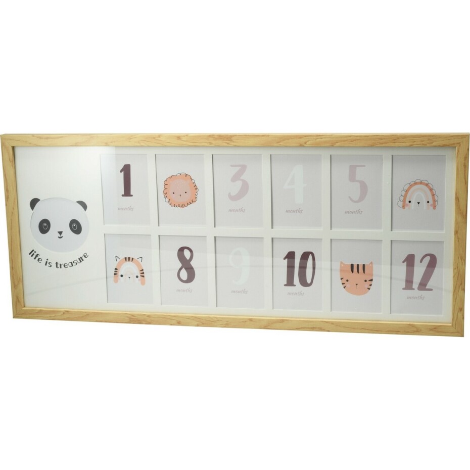 Dětský fotorámeček Panda, 60 x 25 x 1,8 cm, MDF, 12x 6 x 9 cm - main (0)