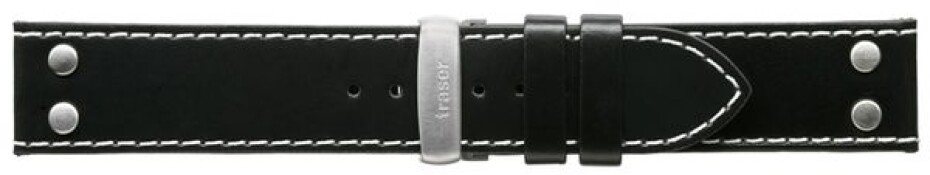 Traser řemen kožený pro Aviator - černý (31) - 22 mm - main (0)