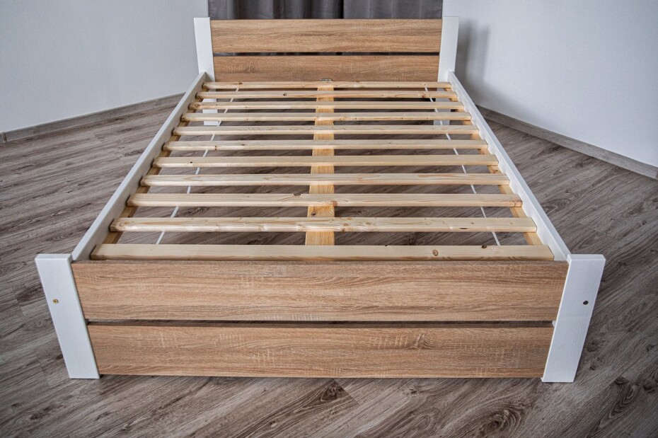 Elvisia Postel LEA s matrací a roštem | 90 x 200 cm Barva: Šedá - main (14)