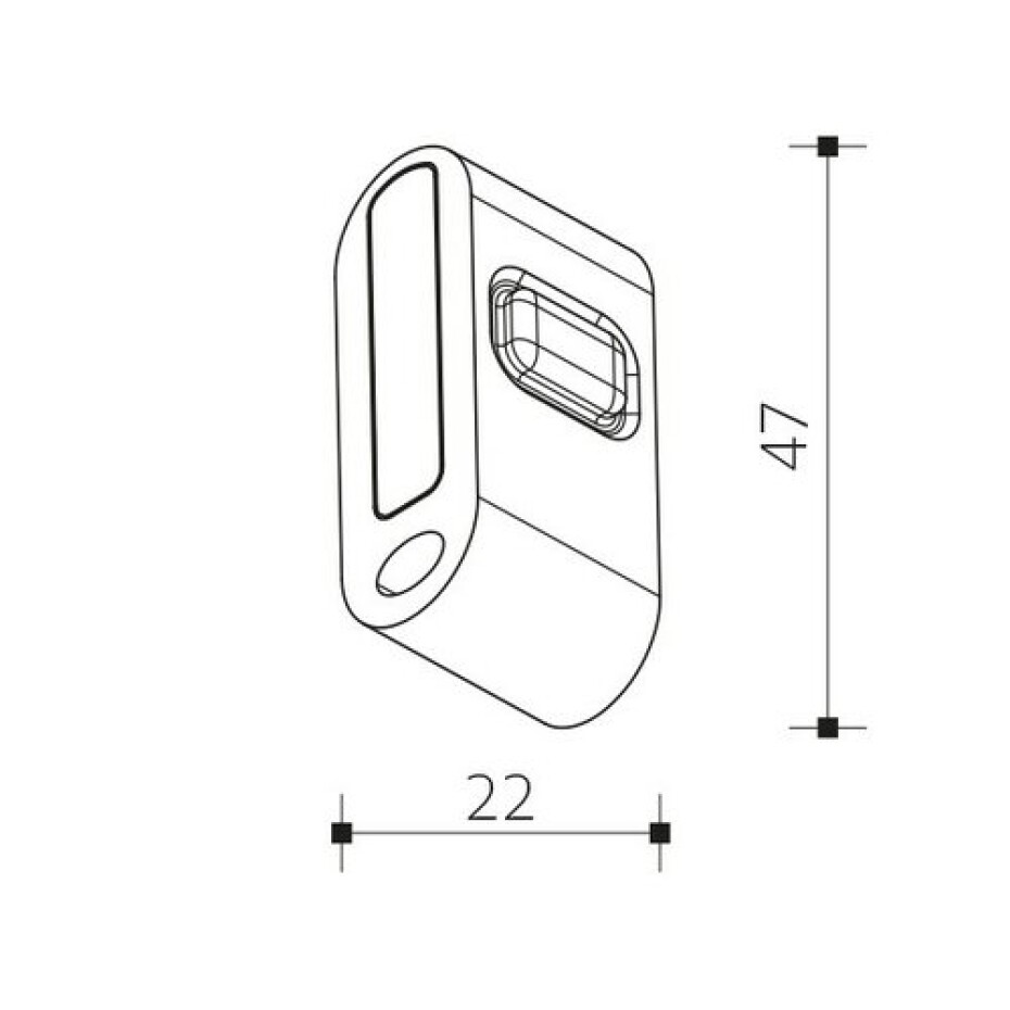 Panlux Vypínač bezdrátový Click Mini červená, IP65 - main (2)