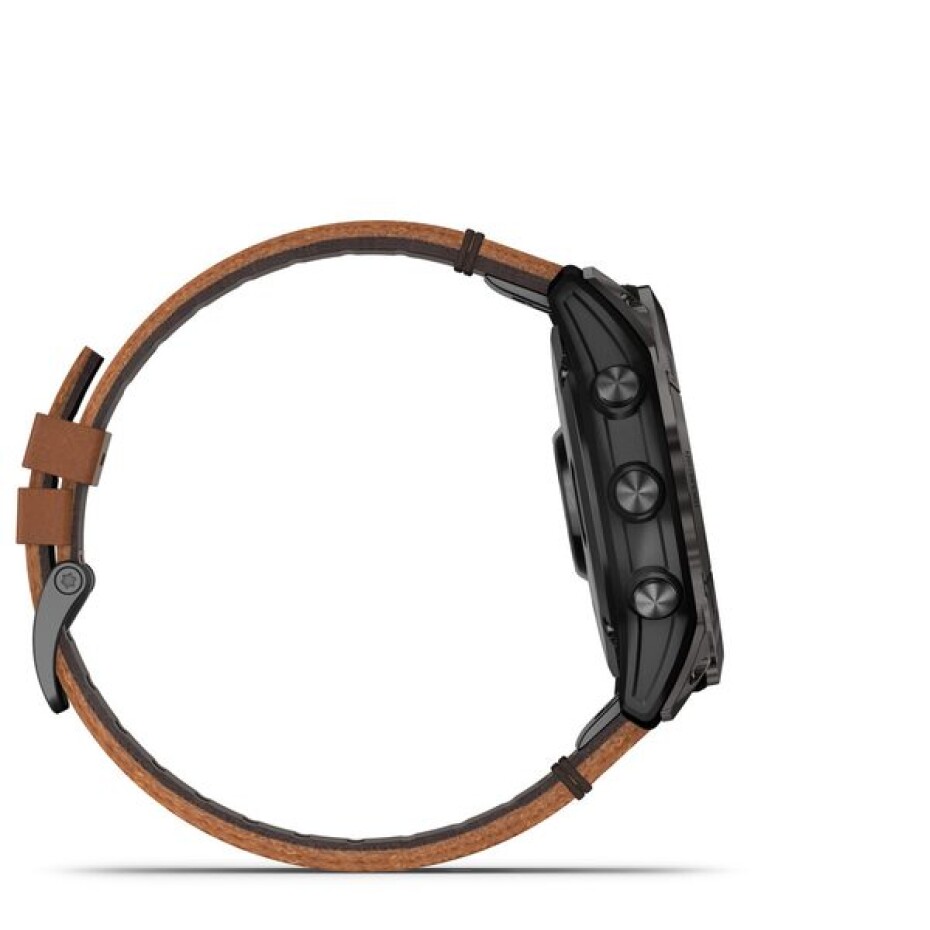 Garmin Epix™ Pro 51mm (Gen 2) Sapphire Edition Carbon Gray DLC Titanium / Chestnut Leather Band - 010-02804-30 - main (8)