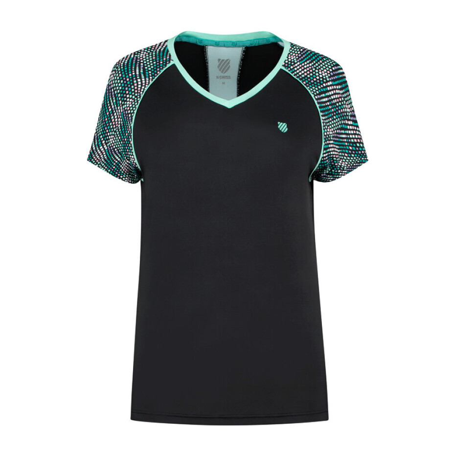 Dámské tričko K-Swiss  Hypercourt Express Tee 2 Limo Black S - main (0)