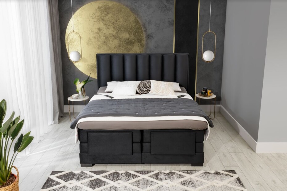 Artelta Manželská postel VEROS Boxspring | elektrická polohovatelná 160 x 200 cm Barva: Flores 22 - main (7)