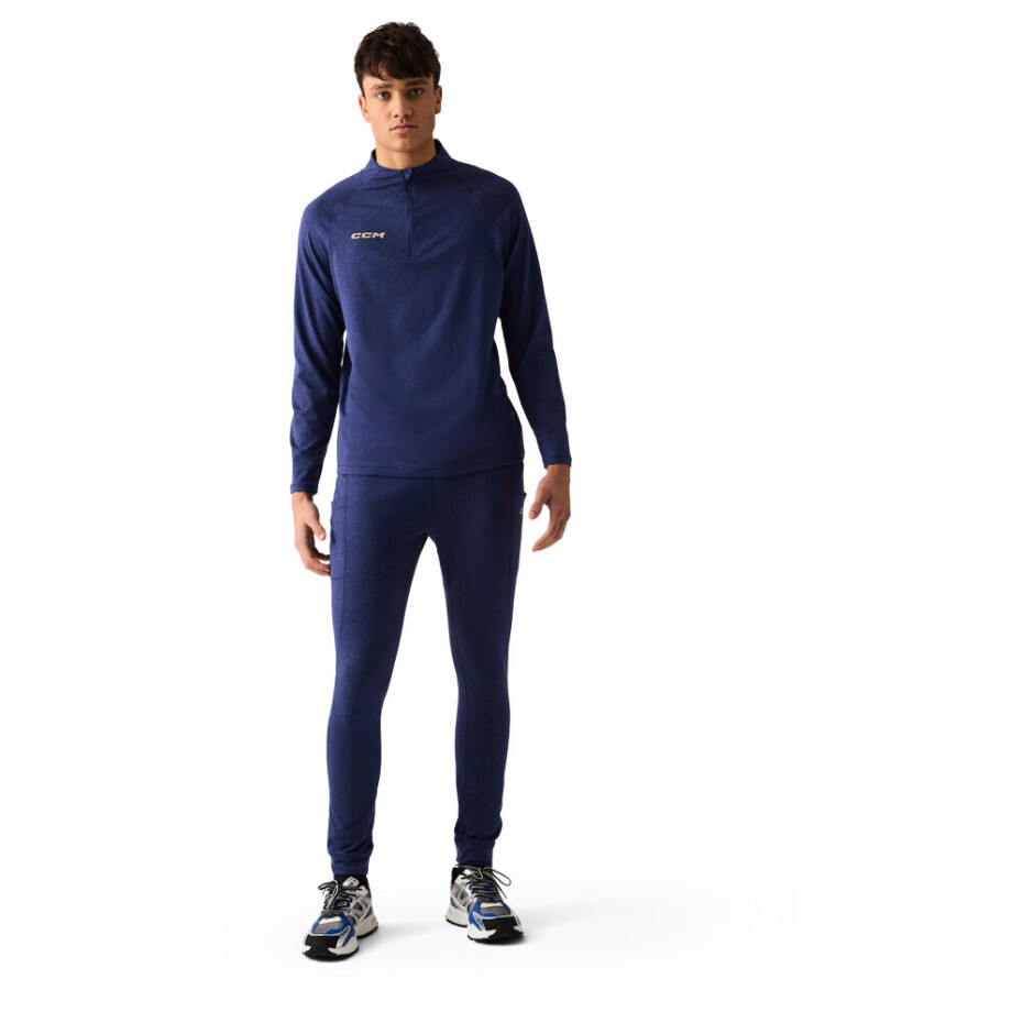 Pánské tričko CCM Outdoor Thermal LS Shirt Heather Blue S - main (2)