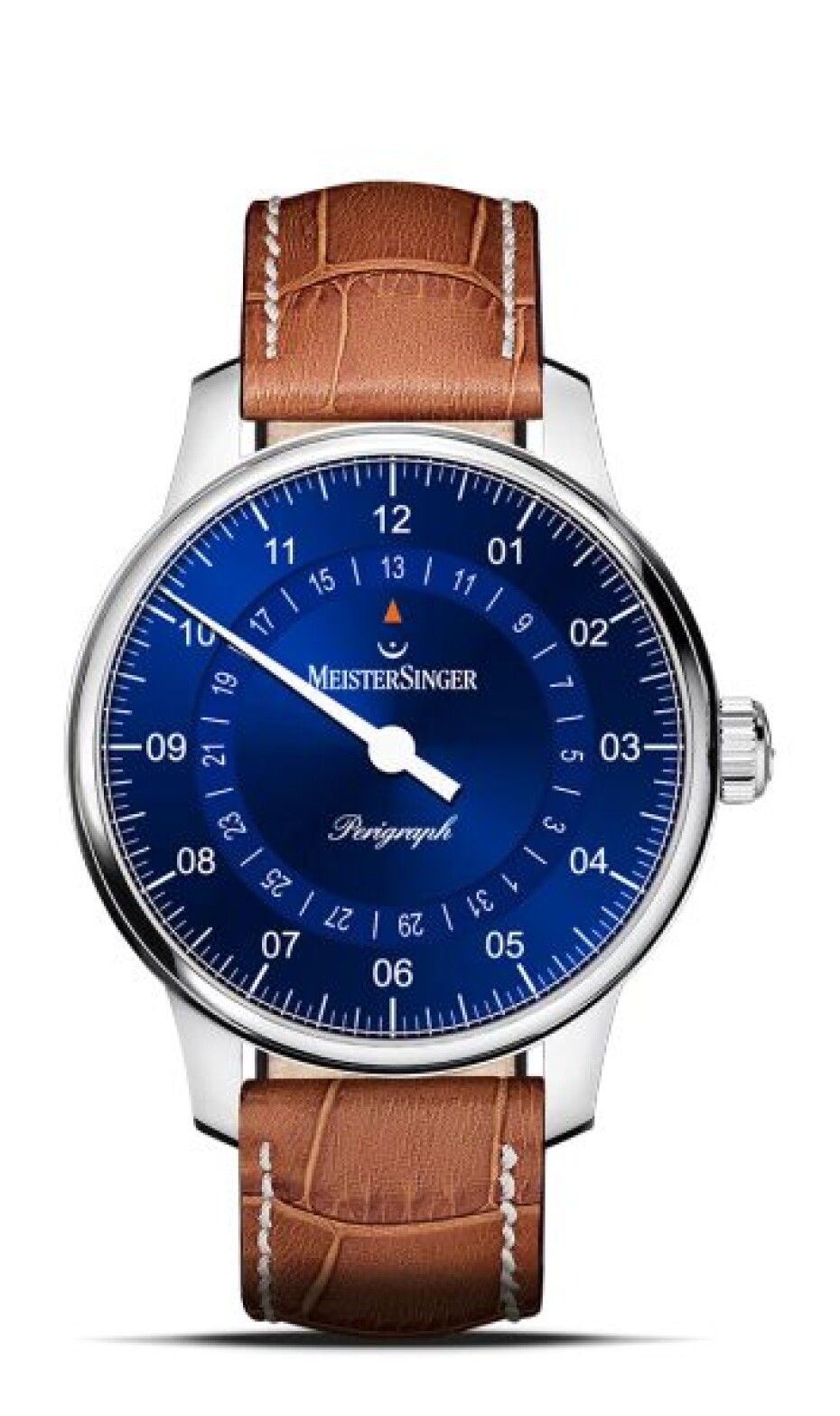 MeisterSinger Perigraph 38mm BM1108 - Kožený řemínek z hovězí kůže barvy cognac - main (0)