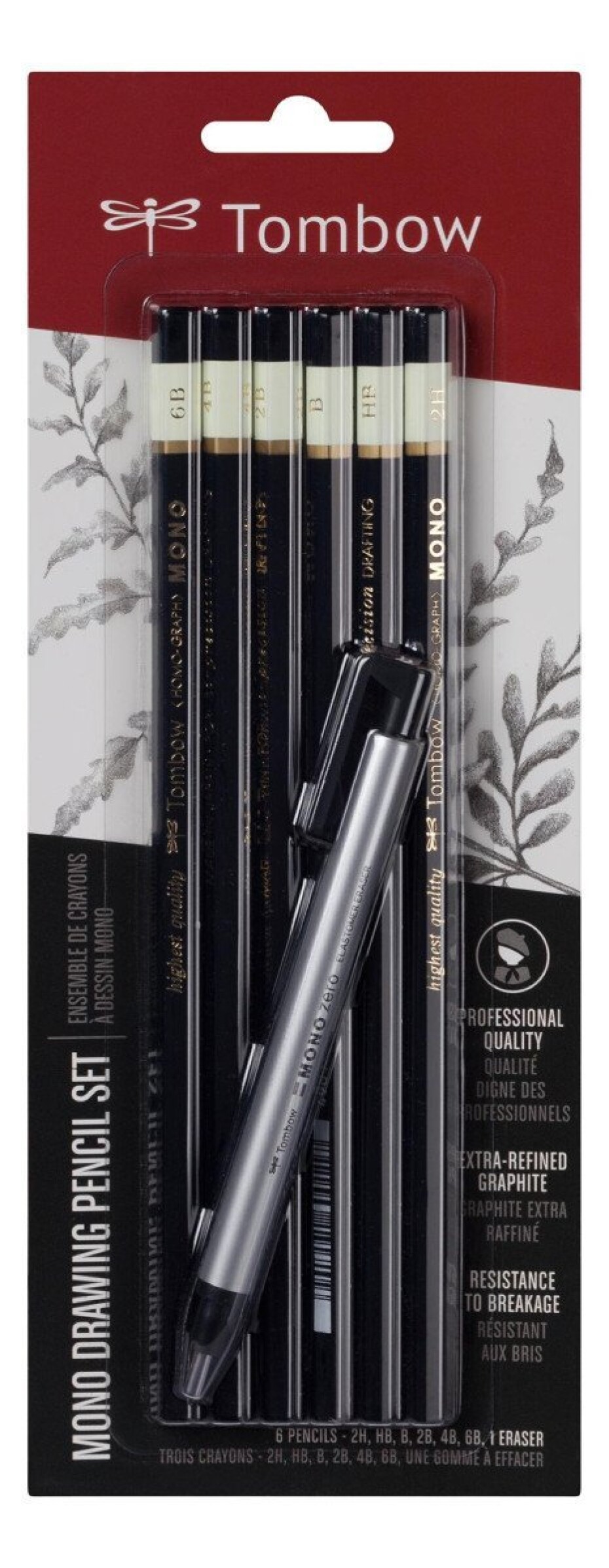 Tombow Kreslící sada 6 tužek + pryž - main (0)