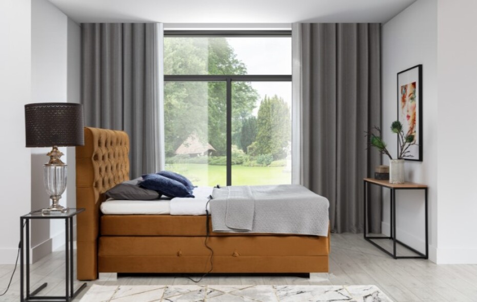 Artelta Manželská polohovatelná postel CLOVER Boxspring | 160 x 200 cm barevné provedení: Monolith 09 - main (8)