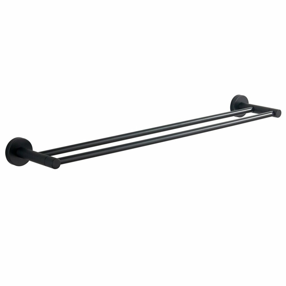 AQUALINE SB211 Samba dvojitý držák ručníků, 60 cm, černá - main (0)