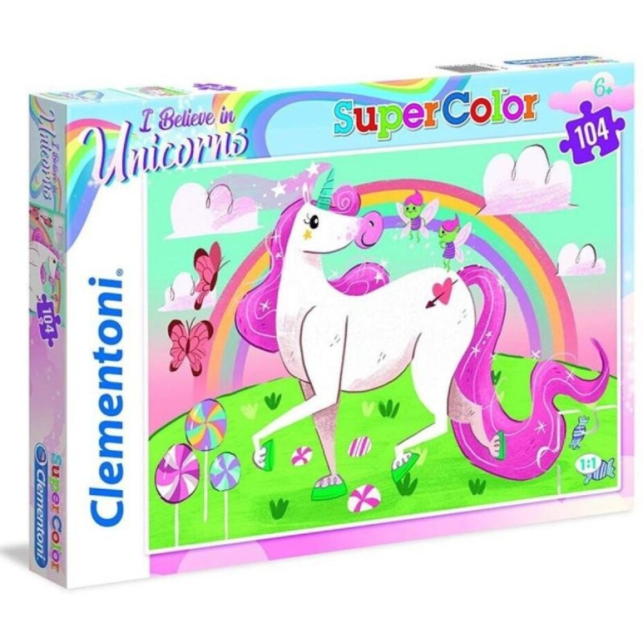 Clementoni Puzzle Supercolor Jednorožec / 104 dílků - main (0)