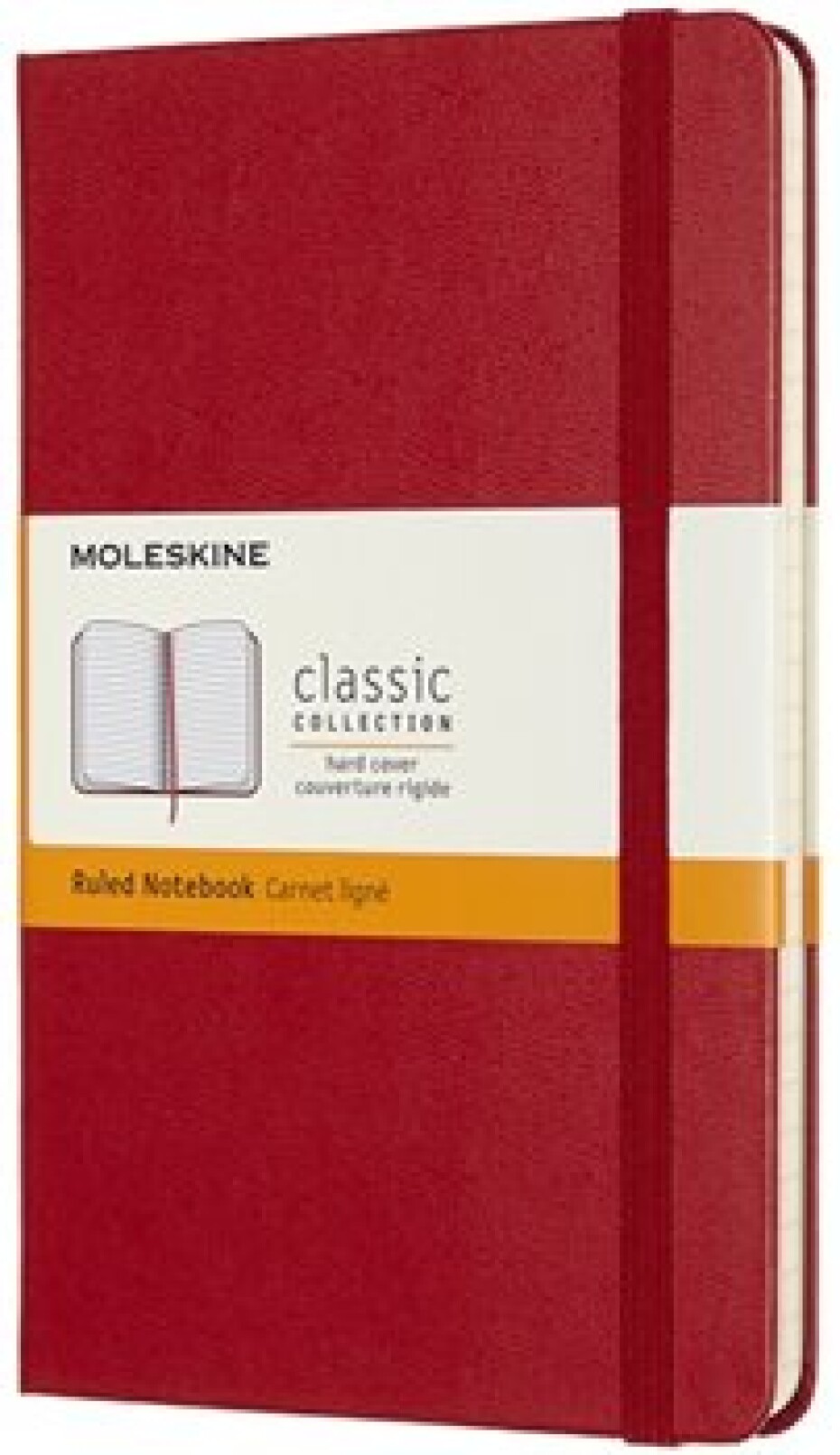 Moleskine Zápisník tvrdé desky červený linkovaný B6 104 listů - main (0)