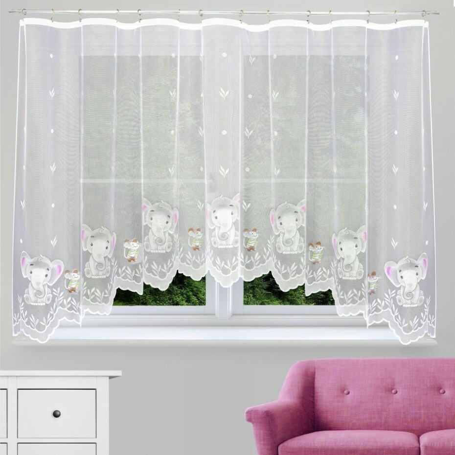 Forbyt Záclona Slůňata barevná, 300 x 150 cm - main (0)