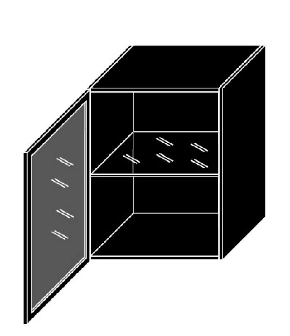ArtExt Kuchyňská skříňka horní BLACK ALU | W3S 60 - main (1)