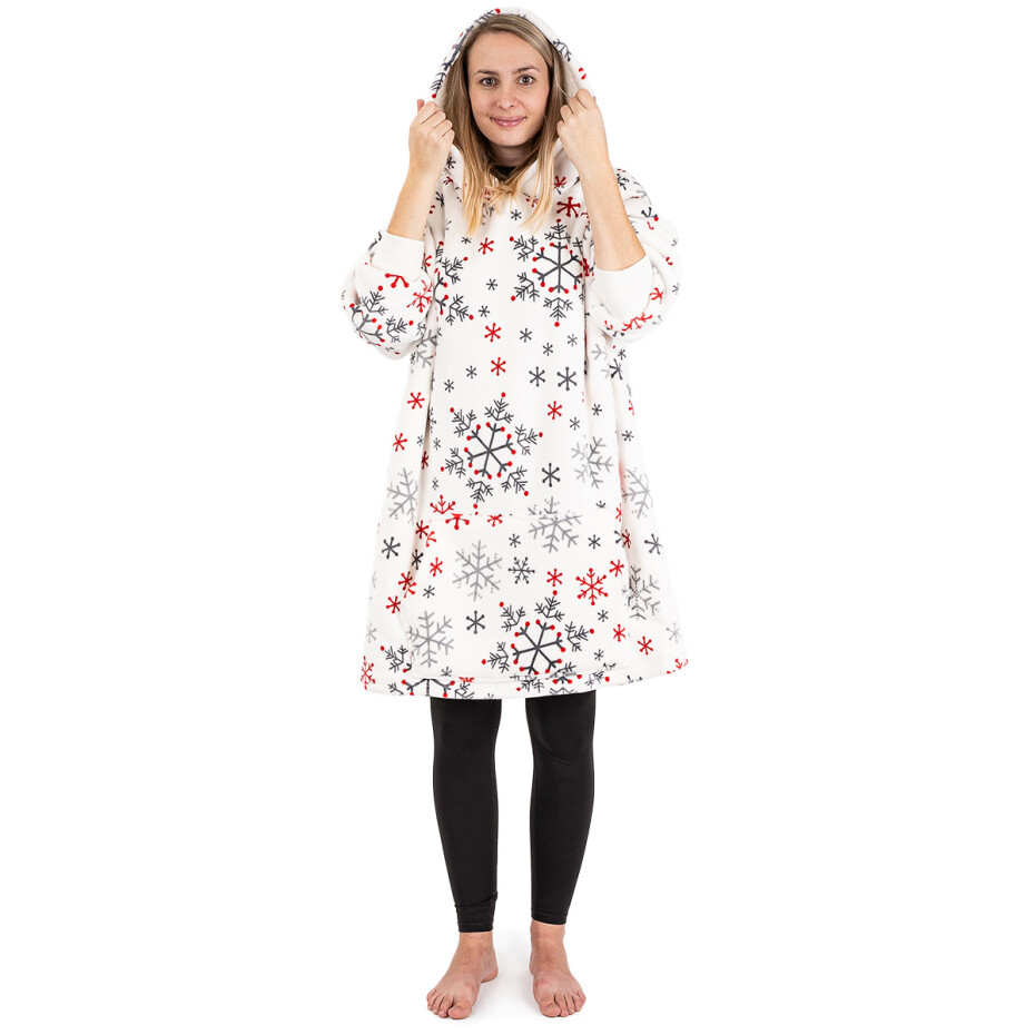 4Home Beránková mikina mikroplyš Snowflakes, uni S - dětské - main (0)