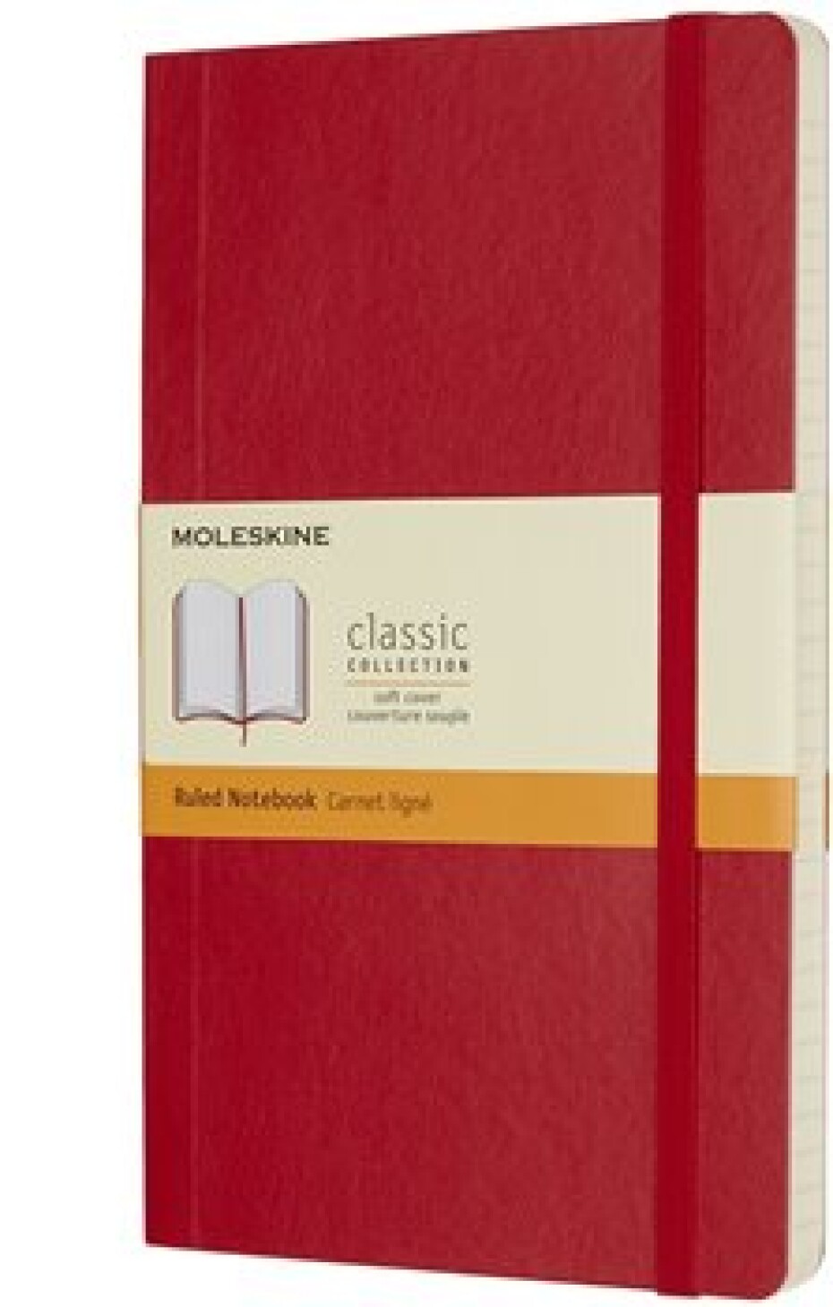 Moleskine Zápisník měkké desky A5 linkovaný červený - main (0)